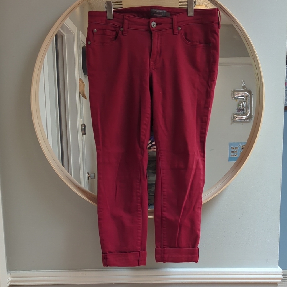 Torrid Red Ankle Jeans